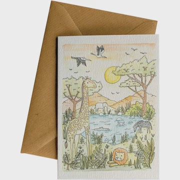 Little Difference - African Watering Hole Card