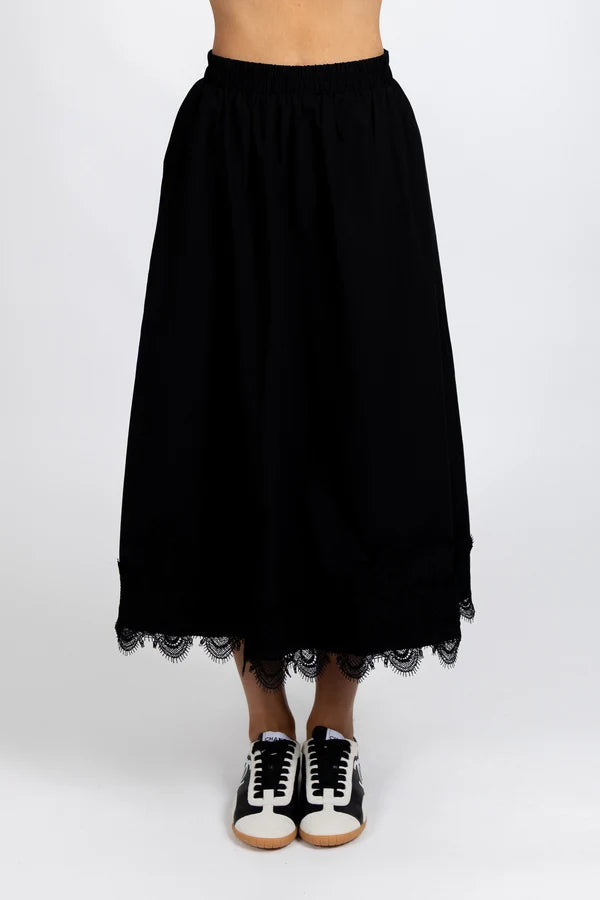 Federation Poppy Skirt - Black