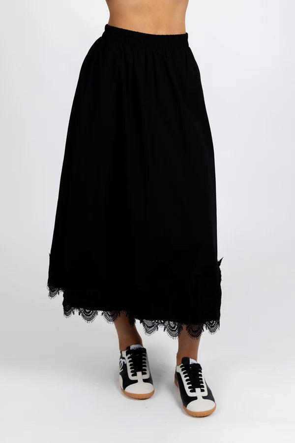 Federation Poppy Skirt - Black