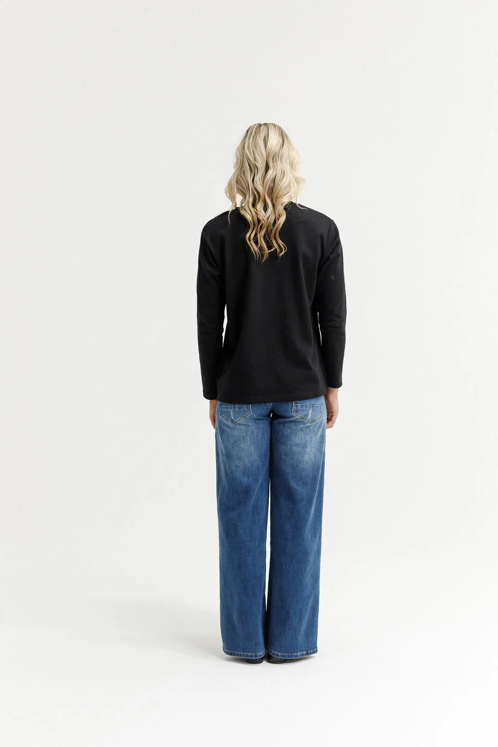 Homelee  Long Sleeve Chris Tee - Black & Sand