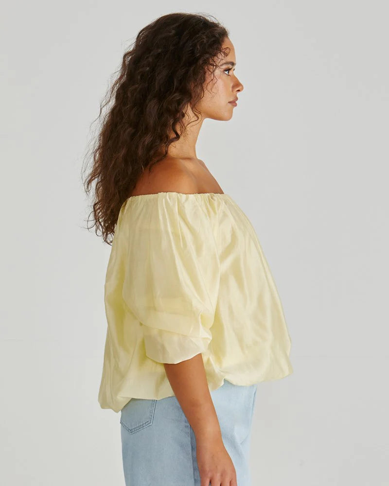 Sass Sofie Off Shoulder Top - Yellow