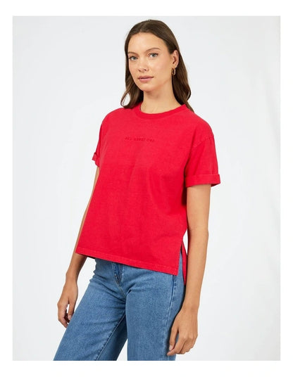 All About Eve  Washed Tee - Red