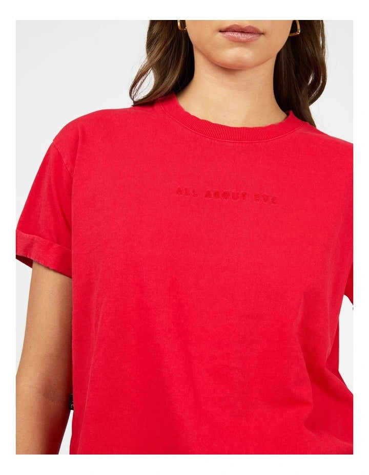 All About Eve  Washed Tee - Red