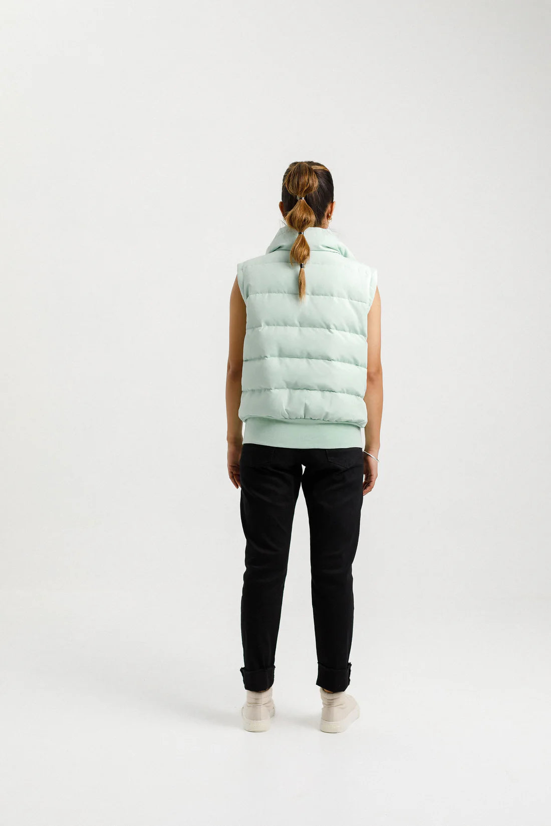 Rose Road Dawn Puffer Vest - Seafoam