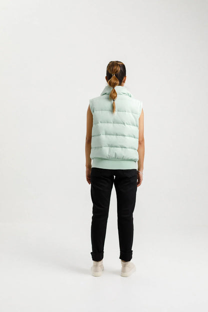 Rose Road Dawn Puffer Vest - Seafoam