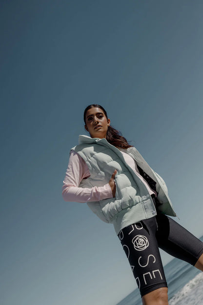 Rose Road Dawn Puffer Vest - Seafoam
