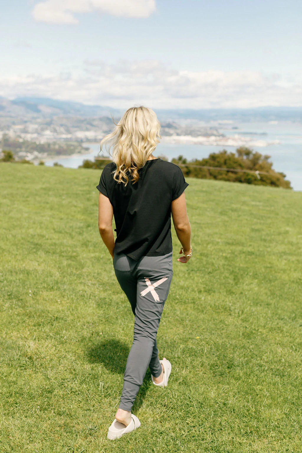 Homelee Apartment Pants - Graphite with Blossom X