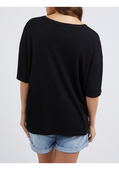 Elm Xanthe Rib Tee Black