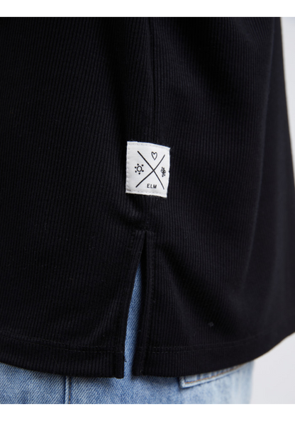 Elm Xanthe Rib Tee Black