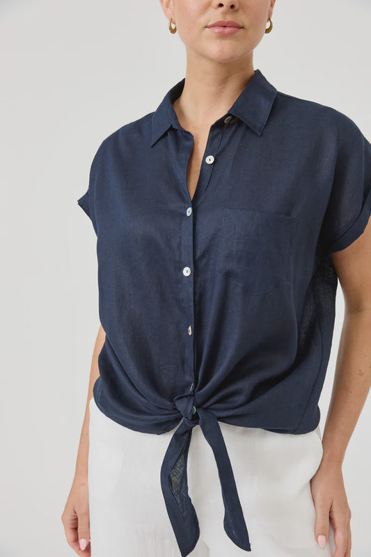 Eb & Ive Studio Tie Shirt - Navy