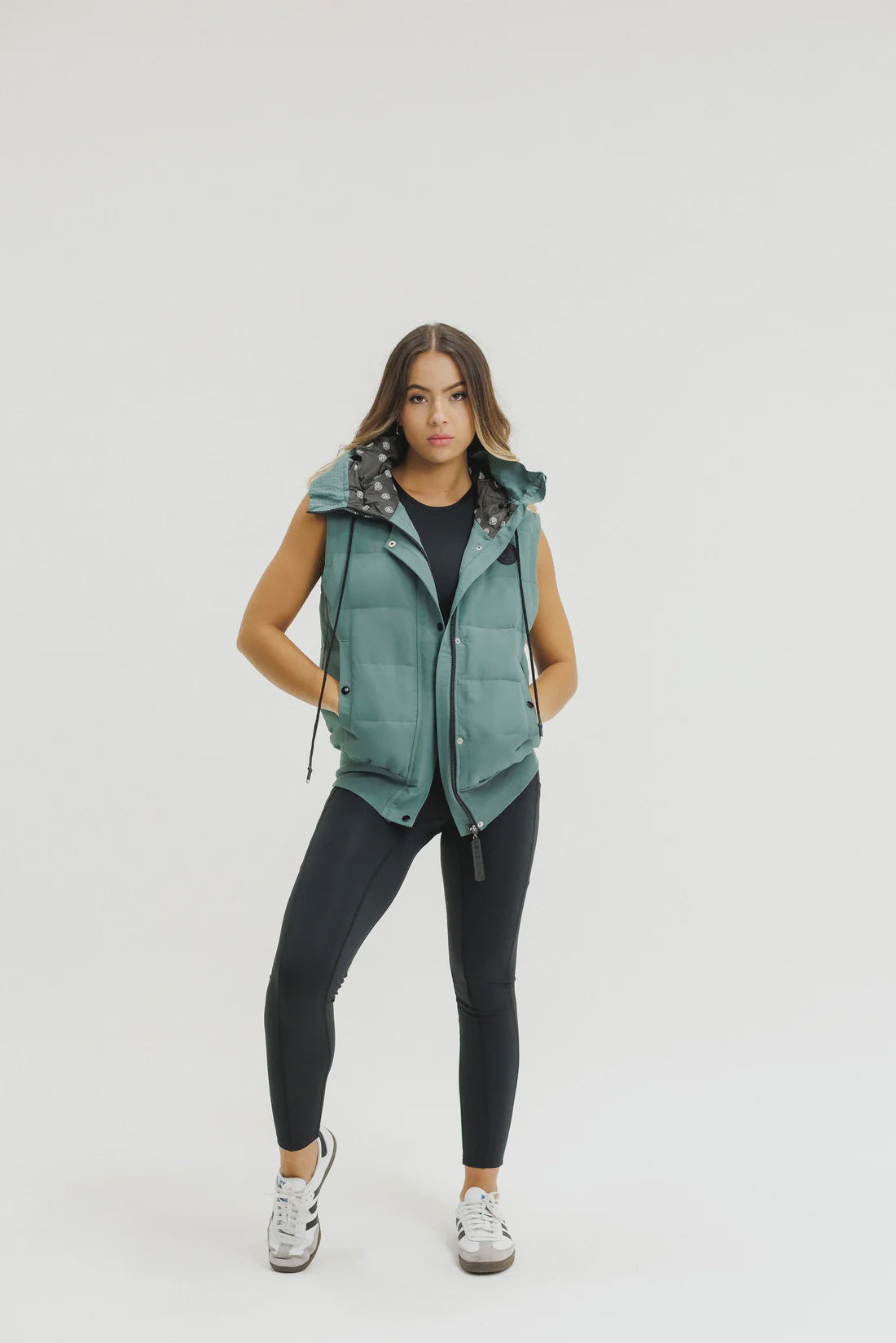 Rose Road Stadium Puffer Vest - Moss
