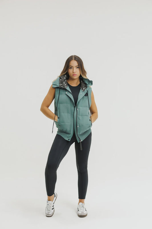 Rose Road Stadium Puffer Vest - Moss