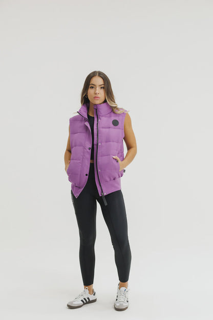 Rose Road Dawn Puffer Vest - Cyber Purple