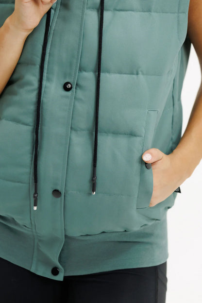 Rose Road Stadium Puffer Vest - Moss
