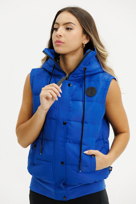 Rose Road Stadium Puffer Vest - Cyber Blue