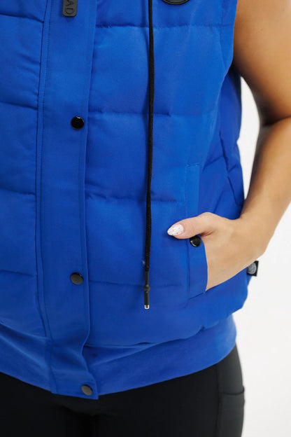 Rose Road Stadium Puffer Vest - Cyber Blue