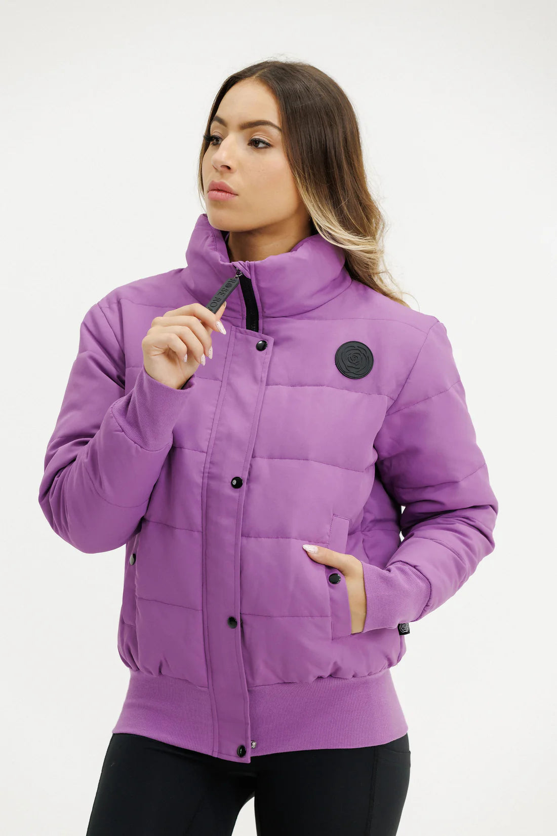 Rose Road Dawn Puffer Jacket - Cyber Purple