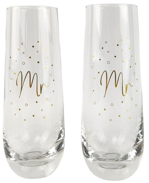 Urban Champagne Gold Glasses Mr & Mr