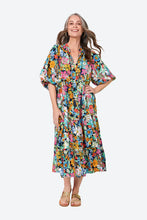 Load image into Gallery viewer, Eb &amp; ive Esprit Tiered Dress Navy Flourish
