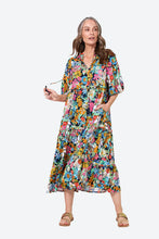 Load image into Gallery viewer, Eb &amp; ive Esprit Tiered Dress Navy Flourish
