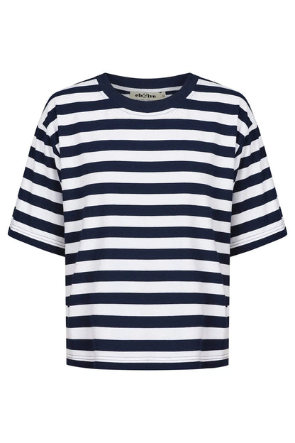 Eb & Ive Studio Stripe Tshirt - Indigo