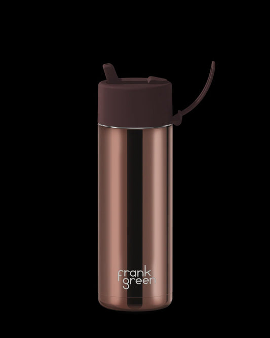 Frank Green Stainless Steel Ceramic Reusable Drink Bottle 20oz - Chocolate  Chrome
