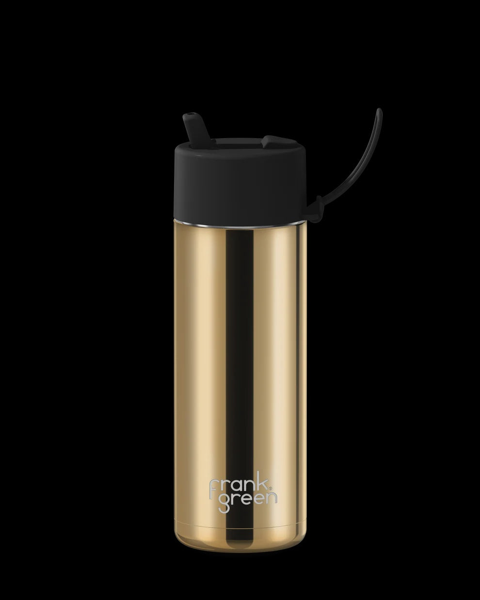 Frank Green Stainless Steel Ceramic Reusable Drink Bottle 20oz - Gold Chrome