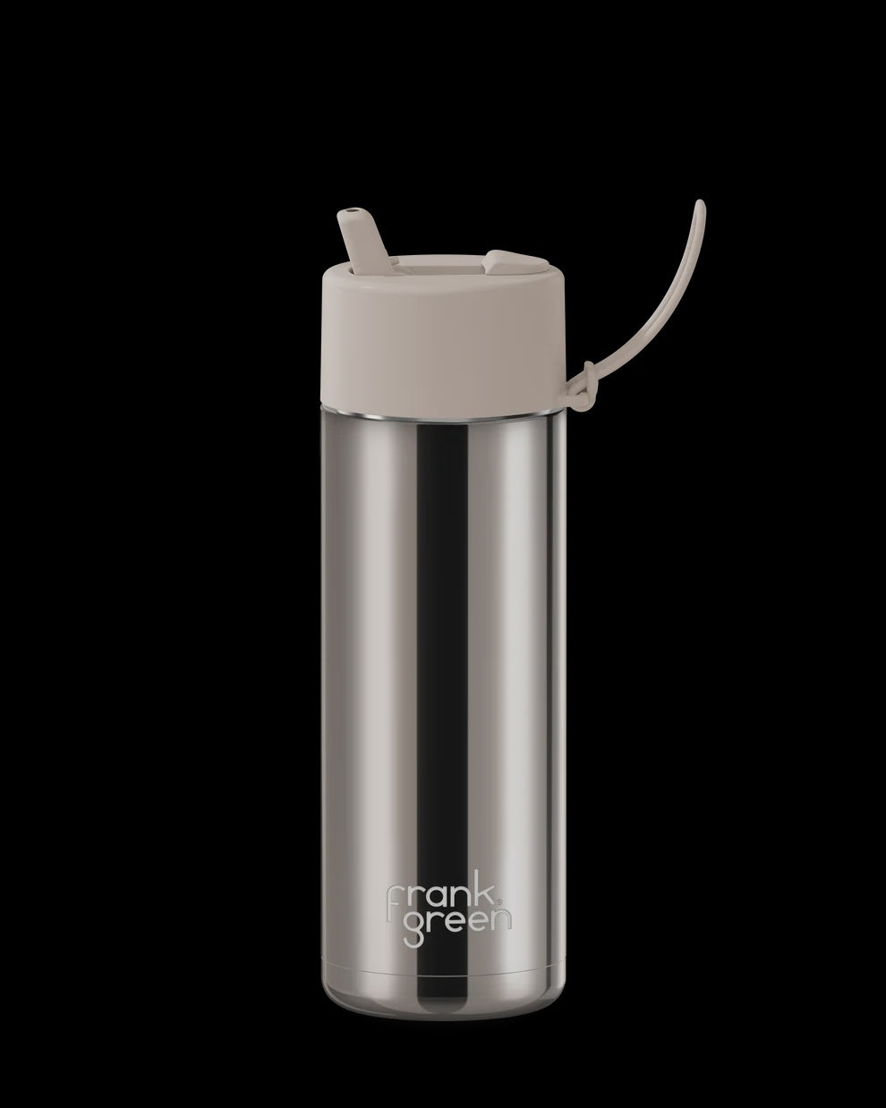 Frank Green Stainless Steel Ceramic Reusable Drink Bottle 20ozoz - Moon Dust Chrome