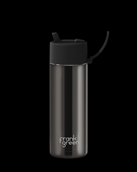 Frank Green Stainless Steel Ceramic Reusable Drink Bottle 20oz - Shadow Chrome