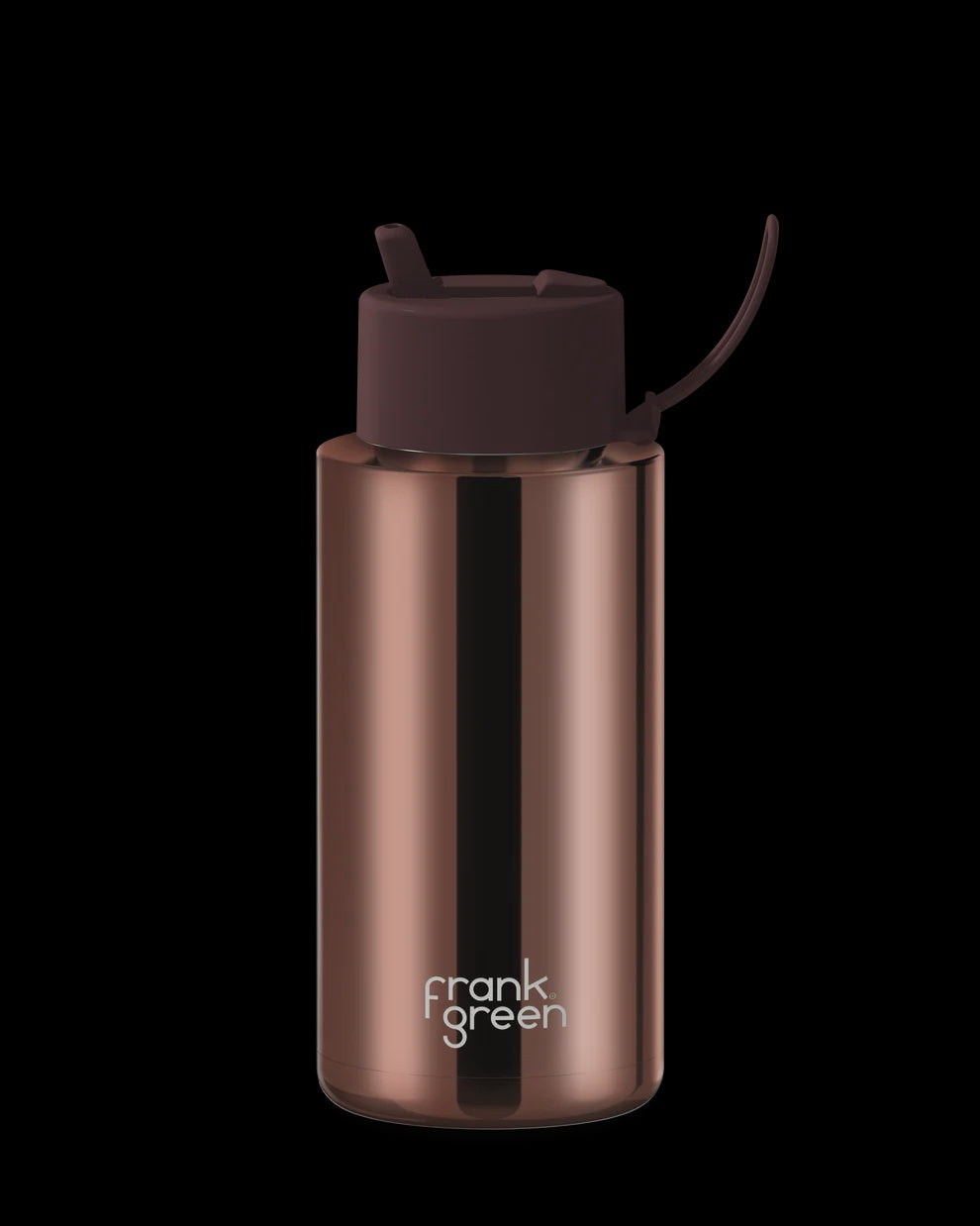 Frank Green Stainless Steel Reusable Drink Bottle 34oz - Chocolate Chrome