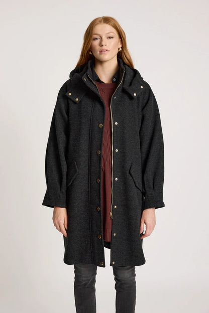 Eb & Ive Sable Hood Jacket - Charcoal