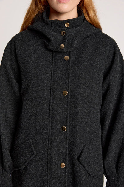 Eb & Ive Sable Hood Jacket - Charcoal
