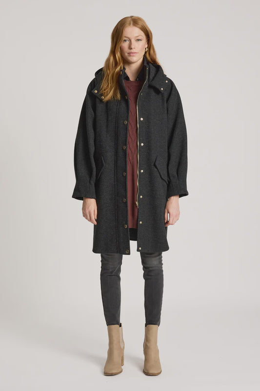 Eb & Ive Sable Hood Jacket - Charcoal