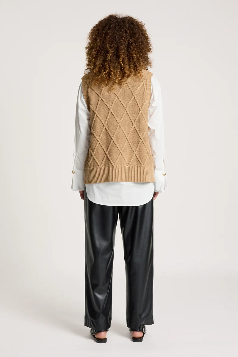 Eb & Ive Liora Knit Vest - Mocha