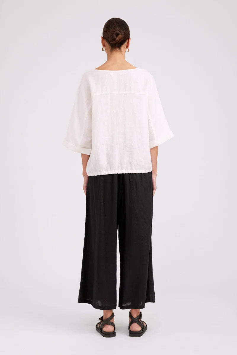 Eb & Ive Studio Button Top/Jacket - White