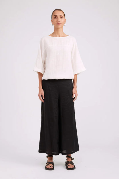 Eb & Ive Studio Button Top/Jacket - White