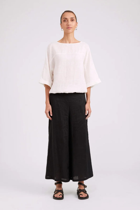 Eb & Ive Studio Button Top/Jacket - White