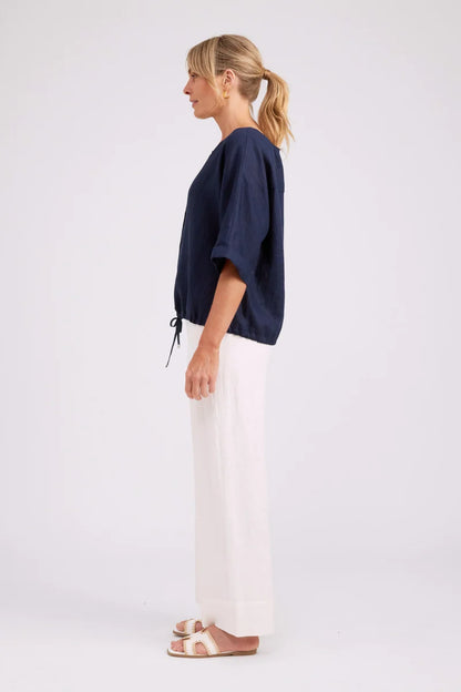 Eb & Ive Studio Button Top/Jacket - Navy