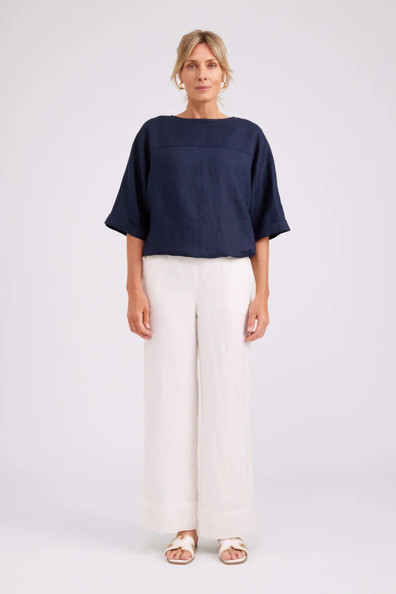 Eb & Ive Studio Button Top/Jacket - Navy
