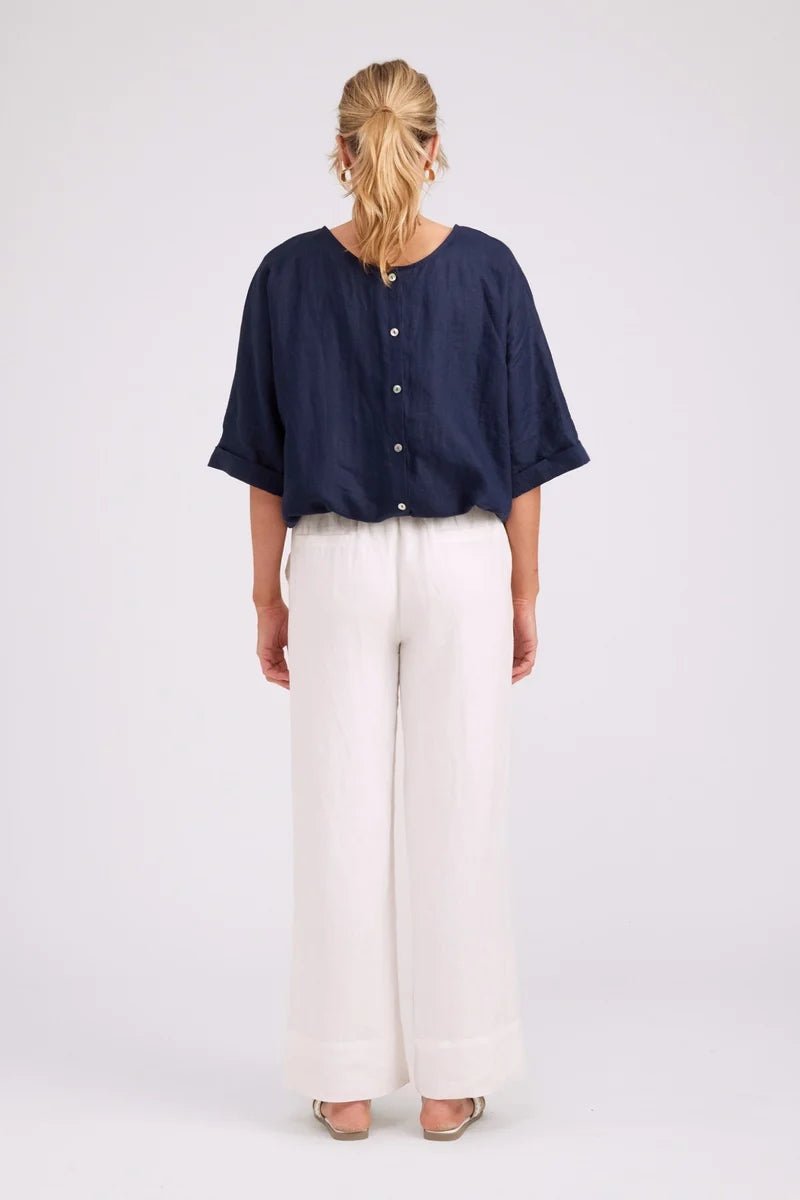 Eb & Ive Studio Button Top/Jacket - Navy
