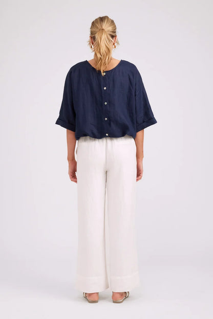 Eb & Ive Studio Button Top/Jacket - Navy