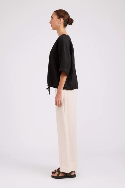 Eb & Ive Studio Button Top/Jacket - Black
