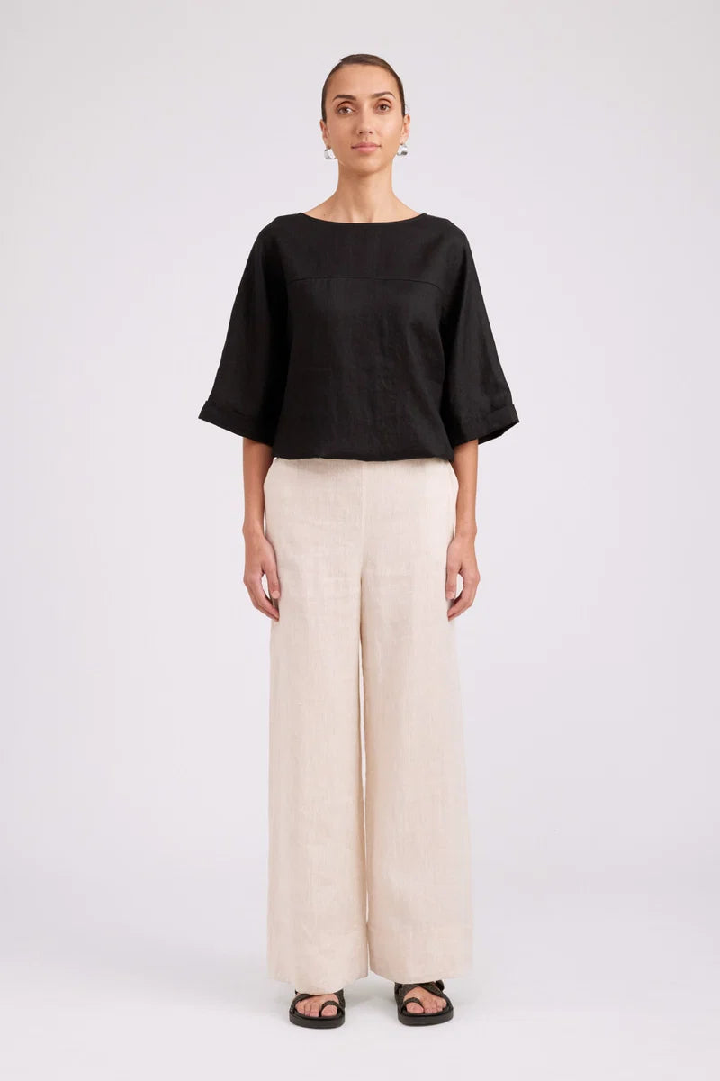 Eb & Ive Studio Button Top/Jacket - Black
