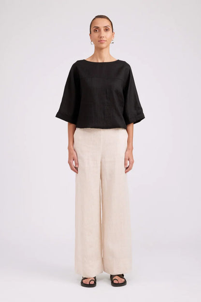 Eb & Ive Studio Button Top/Jacket - Black