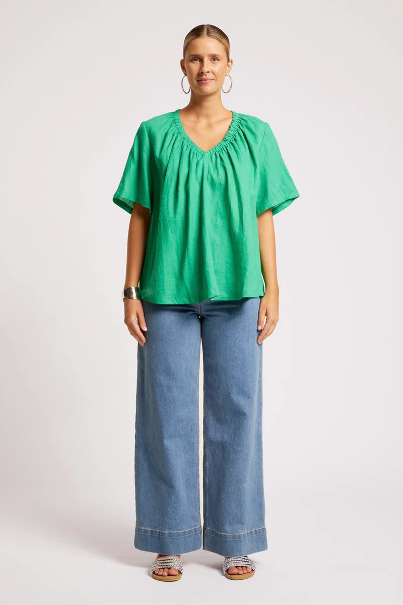 Eb & Ive Cove Relaxed Top - Jade