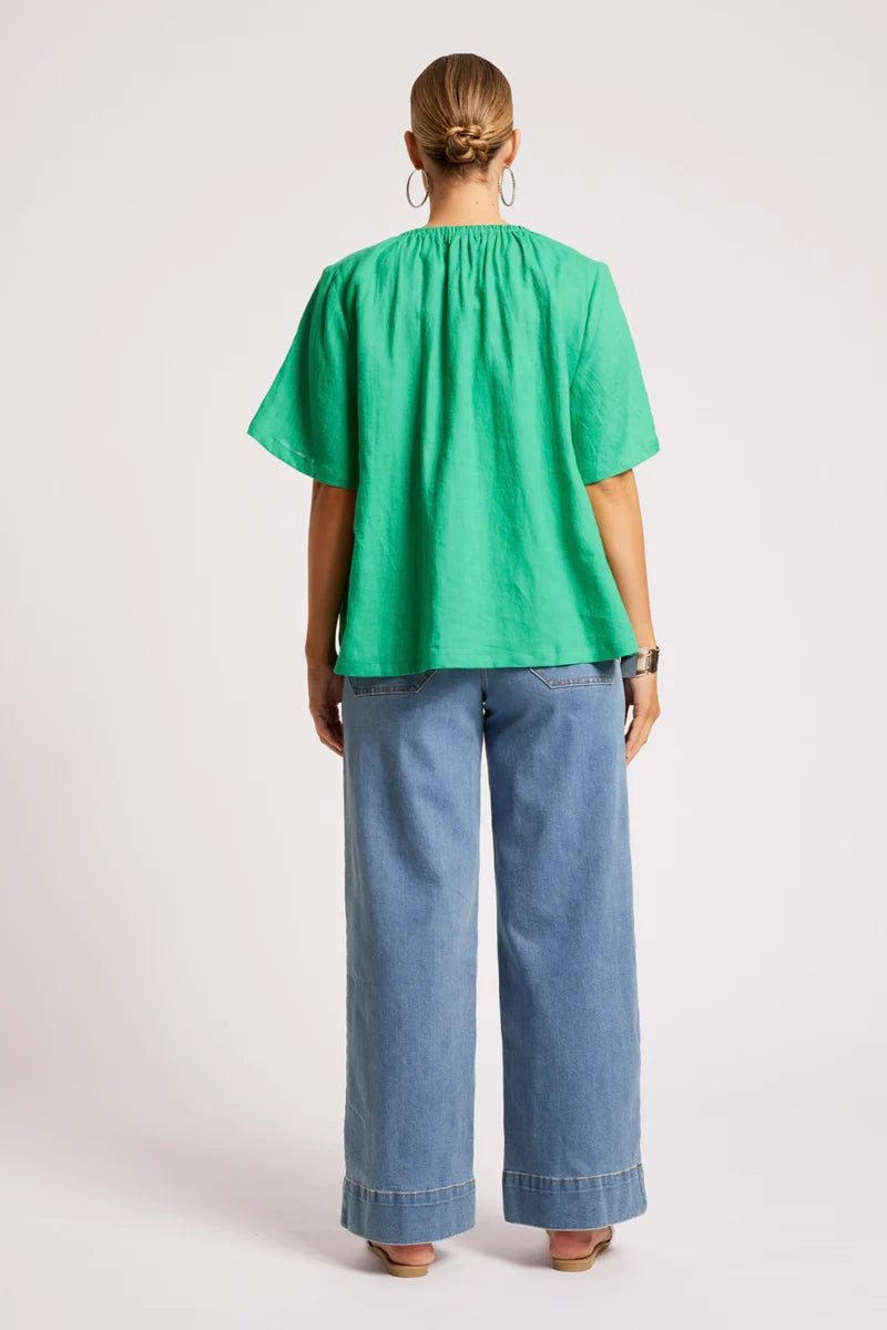 Eb & Ive Cove Relaxed Top - Jade