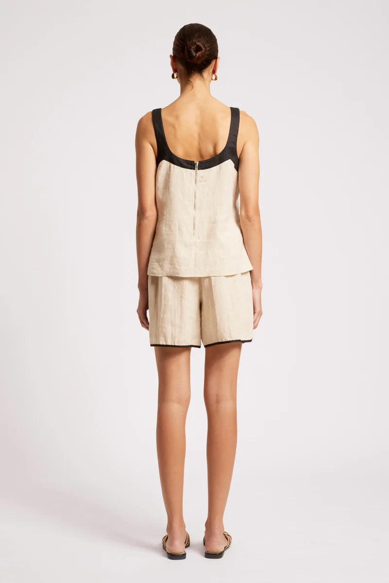 Eb & Ive Maris Splice Tank - Tusk/Black