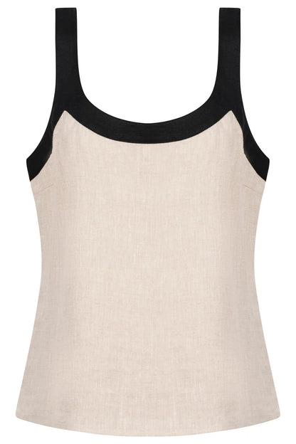 Eb & Ive Maris Splice Tank - Tusk/Black