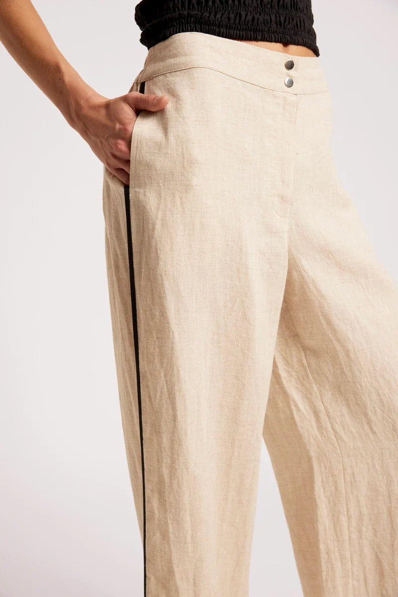 Eb & Ive Maris Splice Pant - Tusk/Black