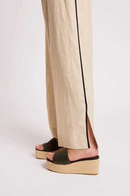 Eb & Ive Maris Splice Pant - Tusk/Black